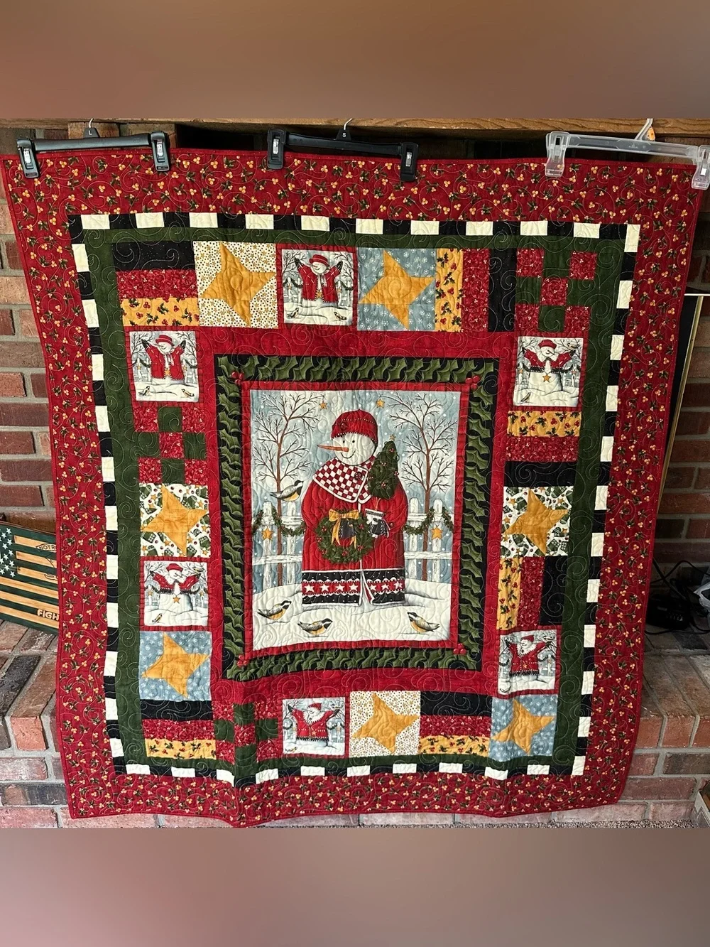 Winter Welcome Lap/Wall Quilt‎ Holly Jolly Snowmen Kathy Schmidt Moda Kit Winter